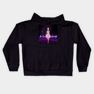 Alien Girl Cyber City Kids Hoodie